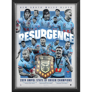 NSW Blues 2024 State of Origin Champions Sports Print