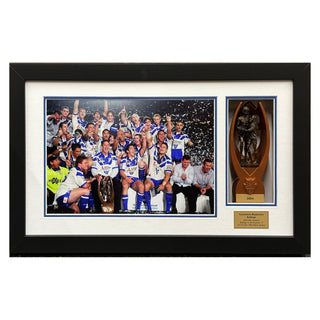Framed Trophy – 2004 Bulldogs NRL Premiership Display