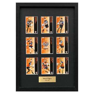 Wests Tigers 2025 NRL Titanium Framed Card Team Set