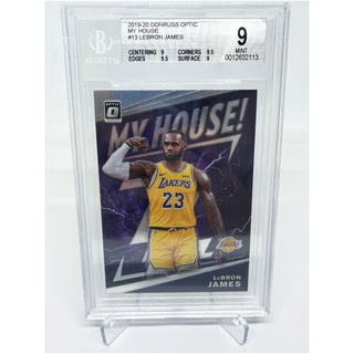 2019-20 Panini Donruss Optic Lebron James My House BGS Mint 9