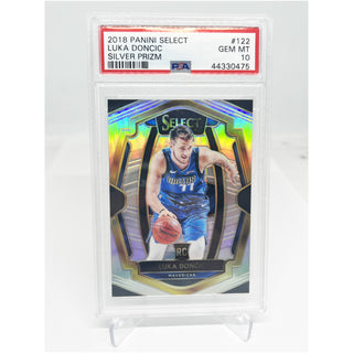 2018 Panini Select Luka Doncic Silver Prizm Rookie PSA Gem Mint 10