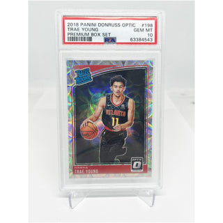 2018 Panini Donrusss Optic Trae Young Premium Box Set Rated Rookie 049/249 PSA Gem Mint 10
