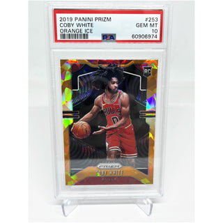 2019-20 Panini Prizm Coby White Orange Ice Rookie PSA Gem Mint 10