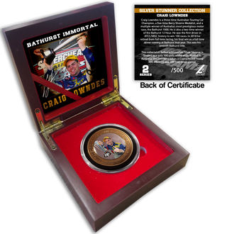 Craig Lowndes Bathurst Immortal Signed L/ED Silver Stunner
