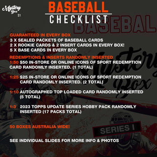 Baseball Trading Card Mystery Box Series 1