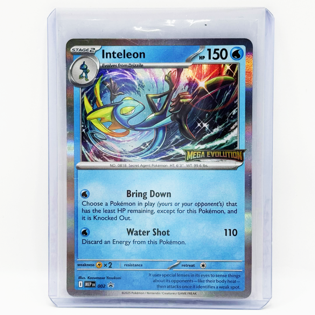 Pokmon TCG Inteleon MEP 002 Black Star Promo Mega Evolution Stamped   Icons of Sport