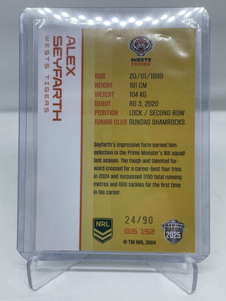 2025 NRL Traders Alex Seyfarth Tigers GS 152 24/90