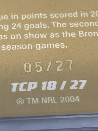 2025 NRL Traders The Converters Romy Teitzel Broncos TCP 18/27 05/27