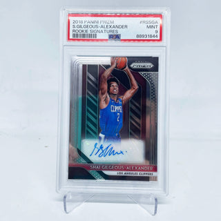 2018 Panini Prizm Shai-Gilgeous Alexander Rookie Signatures PSA Mint 9