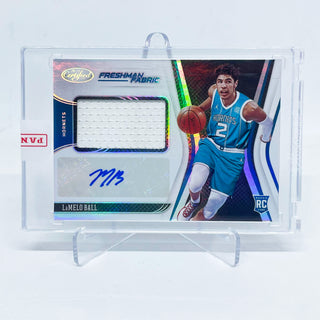 2020-21 Panini Certified Freshman Fabric LaMelo Ball RPA #FF-BAL