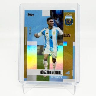 2024-25 Topps FC Gonzalo Montiel Sky Blue Auto Argentina Team Set 141/250