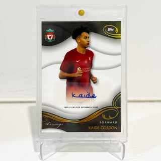 2023 Topps Liverpool Lineage Kaide Gordon Icon Autograph White #AU-KG
