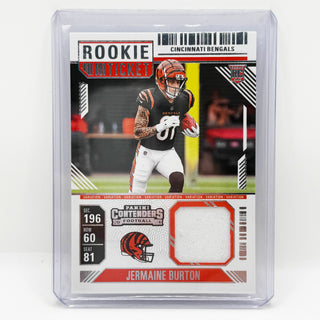 2024 Panini Contenders Football Jermaine Burton Rookie Ticket Patch #RTS-JBN