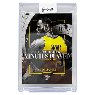 LeBron James 2024 Topps Now NBA All-Time Leader Minutes Played Card No. 10