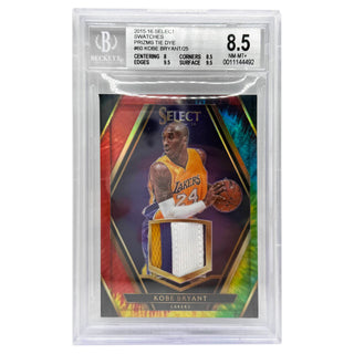 2015-16 Panini Select Tie-Dye Swatch Kobe Bryant 10/25 BGS 8.5 NM-MT+