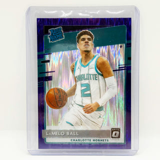 2020-21 Panini Donruss Optic Rated Rookie LaMelo Ball Purple - No. 153