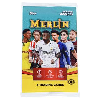 2022-23 Topps UEFA Club Competitions Merlin Chrome Soccer Hobby Pack