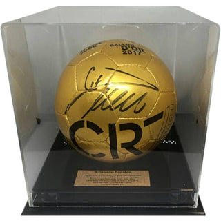 Cristiano Ronaldo signed CR7 Ballon d'Or Gold Ball