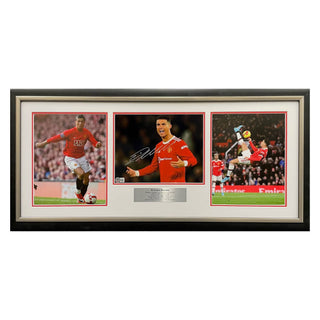 Cristiano Ronaldo Hand Signed Montage Framed With BAS COA