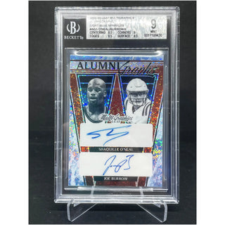 2022-23 Leaf Multigraphics Alumnigraphs Light Blue Sparkles O’Neal/Burrow BGS 9 Mint