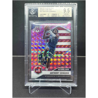 2020-21 Panini Mosaic Camo Pink Anthony Edwards BGS 9.5 Gem Mint