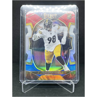 2022 Panini Select Football Concourse DeMarvin Leal Red & Blue Die-Cut RC - No. 66