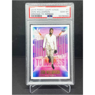 2019 Panini Court Kings Zion Williamson Dressed To Impress PSA Gem Mint 10