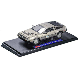 Michael J Fox Signed Back To The Future  1:18 Scale Die-Cast Delorean