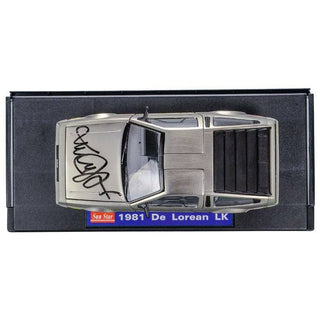 Michael J Fox Signed Back To The Future  1:18 Scale Die-Cast Delorean