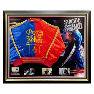 Margot Robbie Hand Signed Suicide Squad Jacket Framed