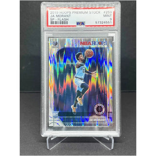 2019 Hoops Premium Stock Ja Morant Flash SP Rookie PSA Mint 9