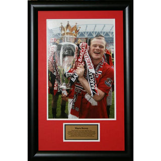 Wayne Rooney Signed Celebration Photo Framed