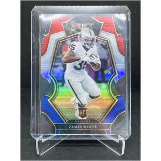 2022 Panini Select Football Zamir White Premier Level Red & Blue Die-Cut RC - No. 153