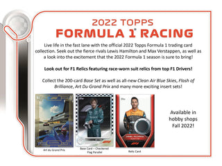 2022 Topps Formula 1 F1 Flagship Racing Hobby Box