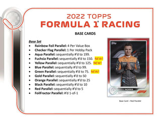 2022 Topps Formula 1 F1 Flagship Racing Hobby Box