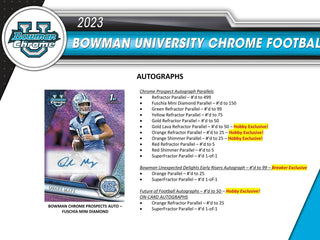 2023 Bowman University Chrome Football Breakers Delight Box