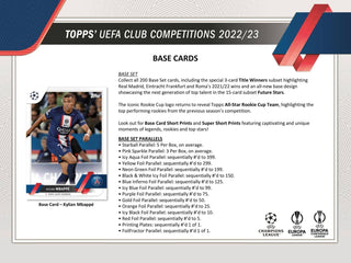 2022/23 Topps UEFA Club Competitions Soccer Hobby Box