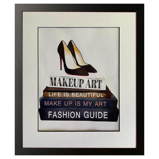 Fashion Books & High Heels Print Framed - Small