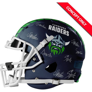 Canberra Raiders 2025 Team Signed Riddell Speed Replica Helmet