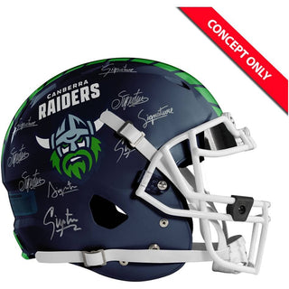 Canberra Raiders 2025 Team Signed Riddell Speed Replica Helmet