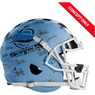 Cronulla-Sutherland Sharks 2025 Team Signed Riddell Speed Replica Helmet