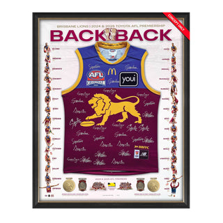 Brisbane Lions Back to Back 2024 & 2025 Team Signed Guernsey - Pre Sale