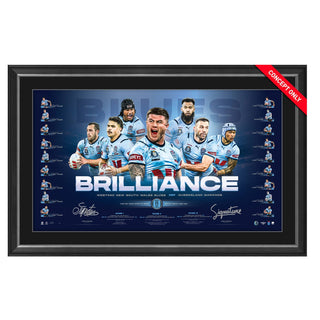 New South Wales Blues 2026 State of Origin Dual Signed Lithograph -  Nathan Cleary and Hudson Young