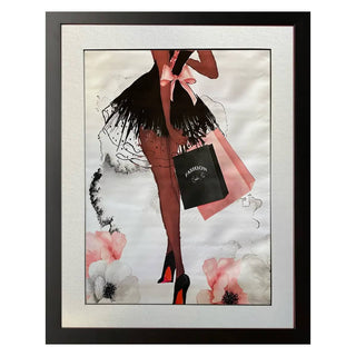 Fashion Silhouette Print Framned - Large