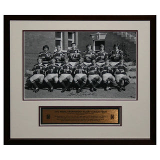 1972 Manly Team Photo Signed By Bob Fulton Framed