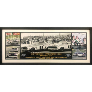 1977 Bathurst One Two Finish Panoramic Framed