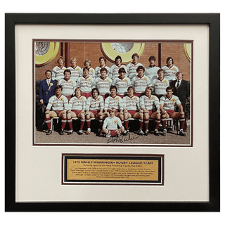 1978 Manly Team Photo Signed By Max Krilich Framed