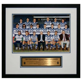 1984 Bulldogs Team Photo Signed by Terry Lamb and Darryl Brohman