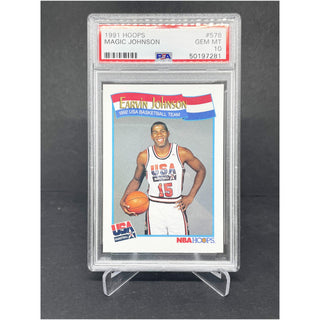 1991 Hoops Magic Johnson USA Basketball PSA Gem Mint 10