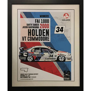 2000 Bathurst Winner Holden Vt Commodore Print Framed